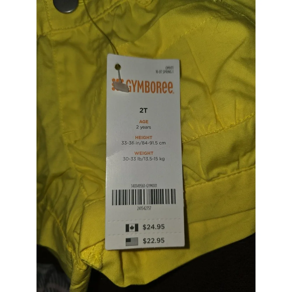 Gymboree outlet‎ pocketful of sunshine yellow shorts size 2t nwt